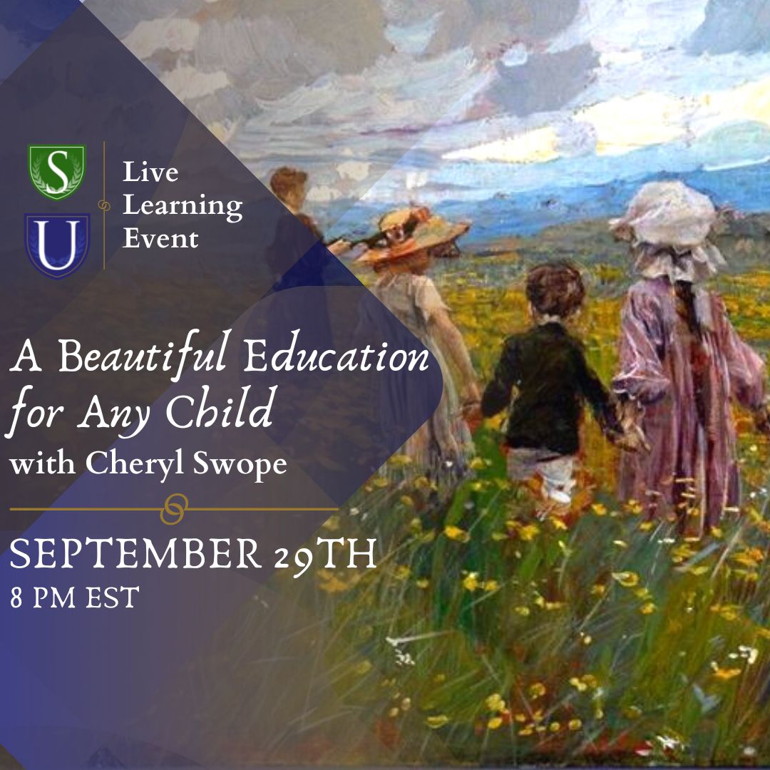 This month, we will be discussing how we can welcome students with learning challenges and special needs into our homes, classrooms, and Scholé Communities. Our special guest will be Cheryl Swope, author of Simply Classical: A Beautiful Education for Any C